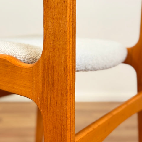 Danish set of 8 dining chairs in beech by Erik Buch