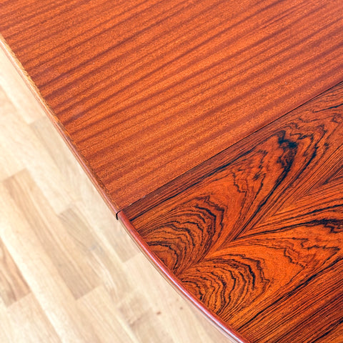 Round dining table in Santos rosewood by Omann Jun, 1950s-60s, Denmark