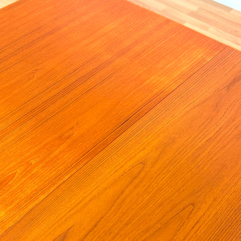 Swedish dining table in teak & oak