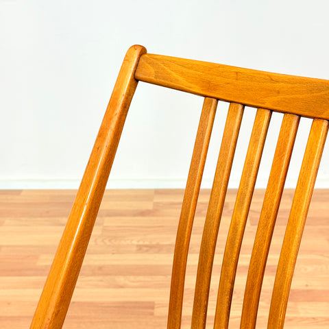 Swedish set of 8 dining chairs in beech by Gottfrid Karlsson & Söner Stolfabrik Diö