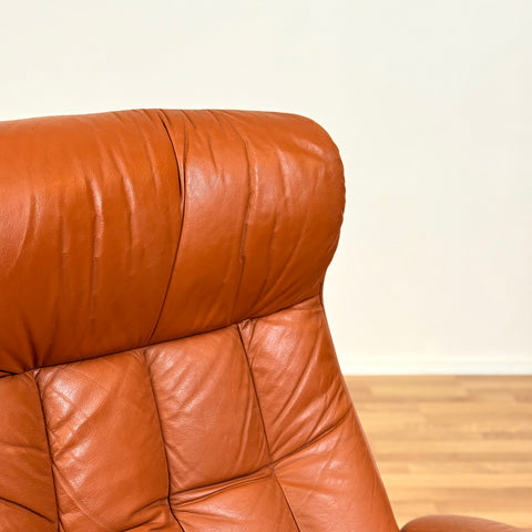 Norwegian armchairs in leather and chrome by Ekorners, Stressless