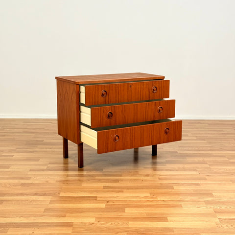Chest of 3 drawers in teak, Sweden