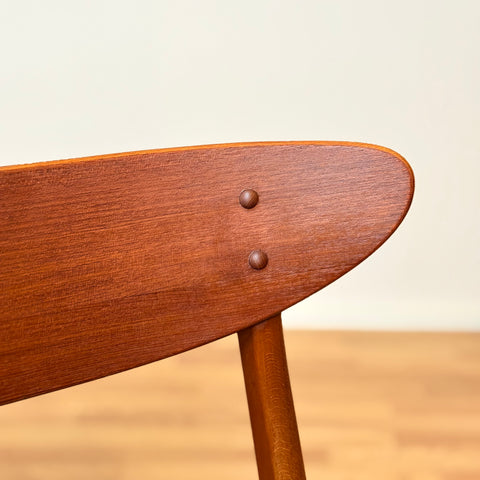 Danish dining chairs in teak & beech model 210 by Farstrup