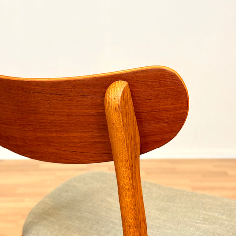 Danish dining chairs in teak & oak by Farstrup