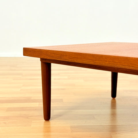 Low Danish coffee table in teak