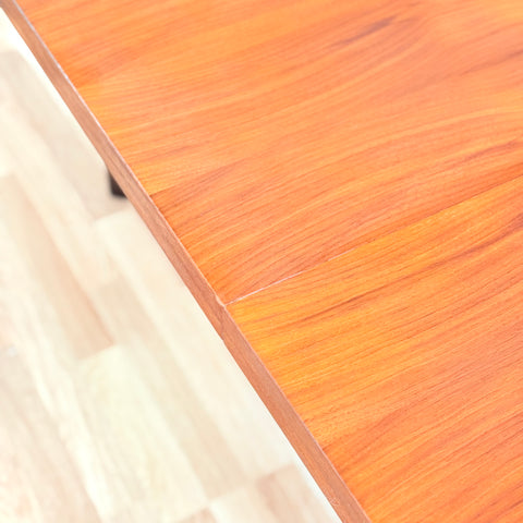 Swedish round dining table in teak & beech