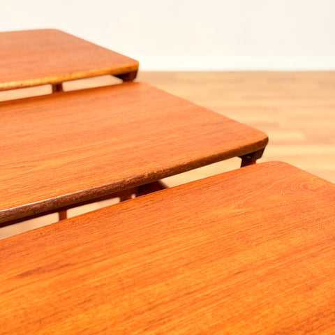 Danish set of nest of tables in teak by Erling Torvits