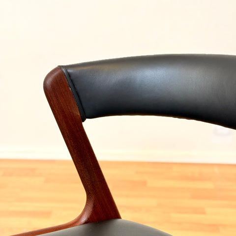 Danish dining chairs in walnut by Kai Kristiansen