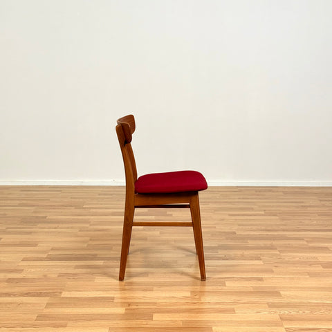 Danish set of 6 dining chairs in teak & beech by Findahl