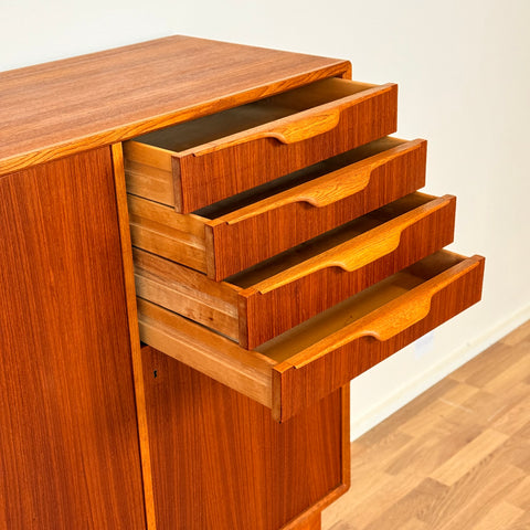 Swedish highboard in teak by Bertil Fridhagen for Bodafors