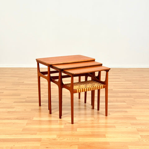 Danish set of nest of tables in teak by Erling Torvits