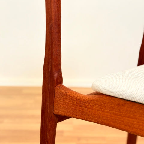 Danish set of 10 dining chairs in teak by B. Rasmussen for Thorso Mobelfabrik
