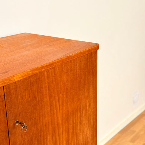 Swedish storage cabinet in teak and oak