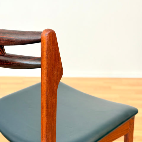 Danish dining chairs in Santos rosewood by Erik Buch