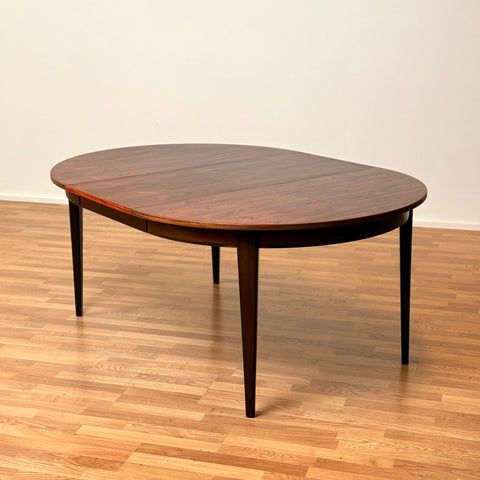 Round dining table in Santos rosewood by Omann Jun, 1950s-60s, Denmark