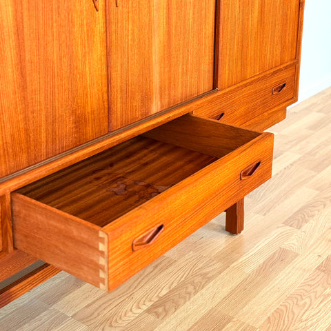 Danish highboard in teak, by Clauson & Son for Silkeborg