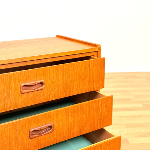 Swedish chest of drawers in teak & beech