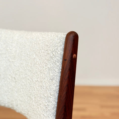 Danish dining chairs in solid walnut by Erik Buch