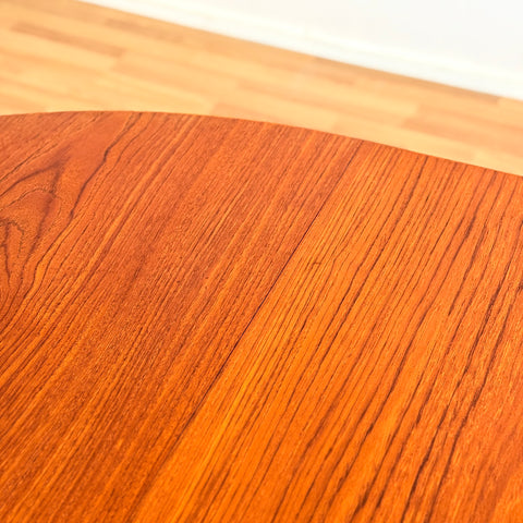 Danish round dining table in teak