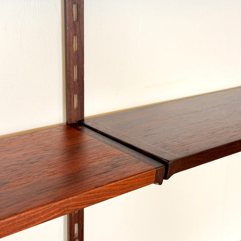 Danish wall unit / shelving system in Santos rosewood by Kai Kristiansen, for FM Mobler