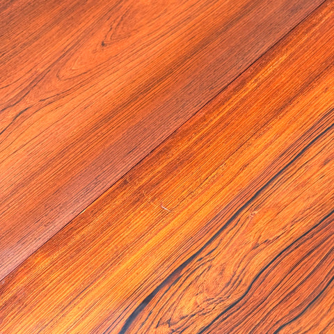 Danish round dining table in Santos rosewood