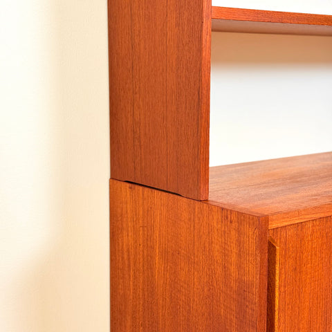 Swedish bookshelf in teak & beech