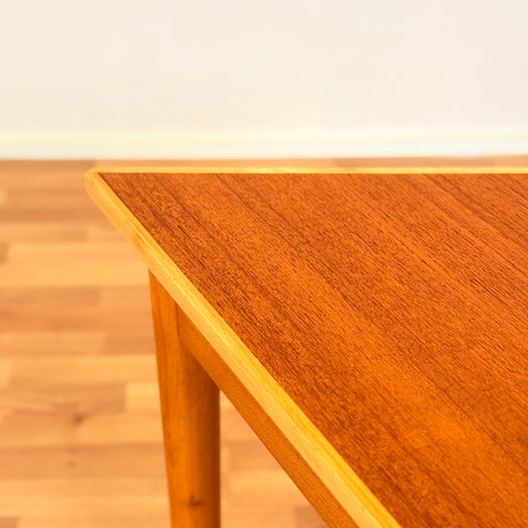 Swedish octagonal dining table in teak & beech by Bjärnum möbelfabrik
