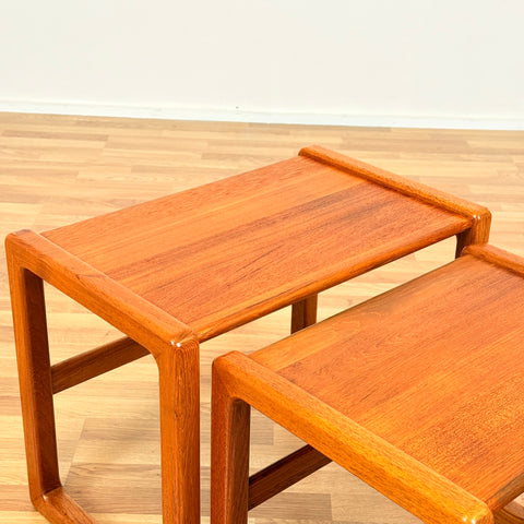 Danish set of nest of tables in teak