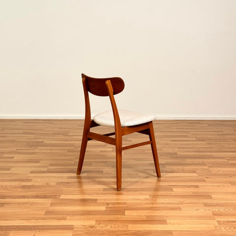 Danish set of 6 dining chairs in teak & beech