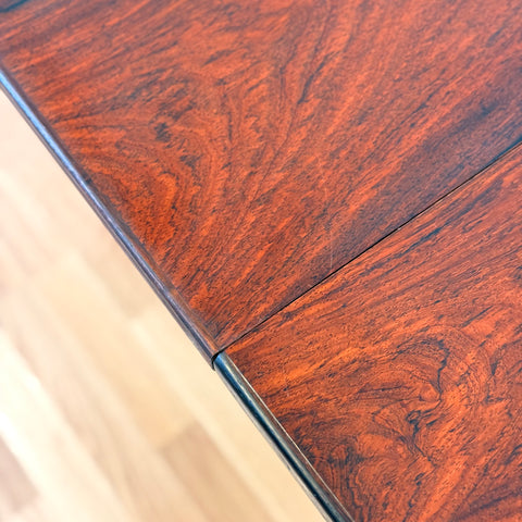 Danish large round dining table in Santos rosewood by Oman Junn