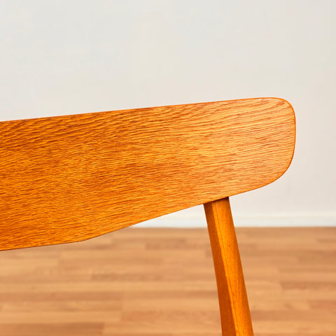Danish set of 6 dining chairs in oak & beech by Findahl