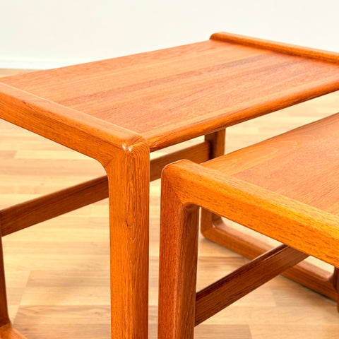 Danish set of nest of tables in teak