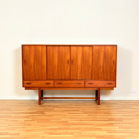 Danish highboard in teak, by Clauson & Son for Silkeborg