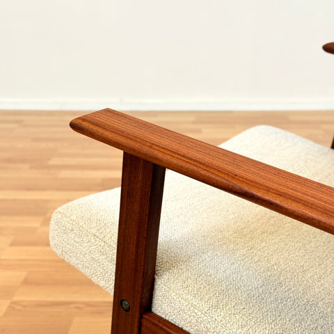 Danish armchair in solid walnut