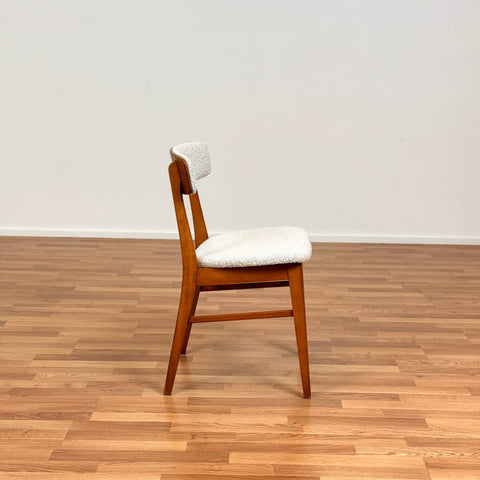 Danish set of 6 dining chairs in beech & teak by Farstrup
