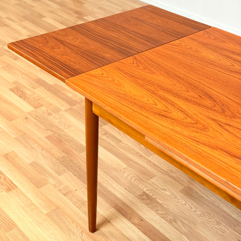 Danish rectangular dining table in teak & beech