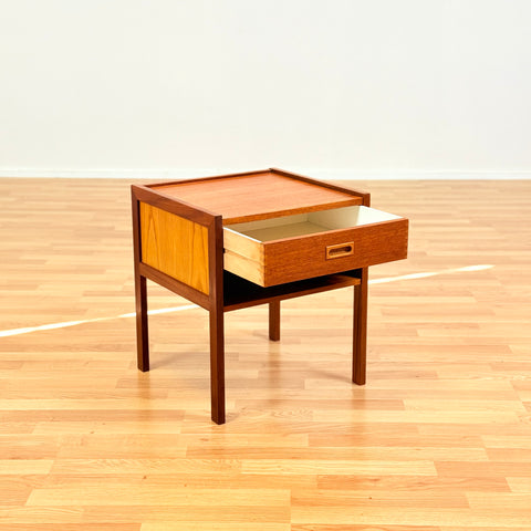 Swedish bedside table in teak by Gillis Lundgren, IKEA