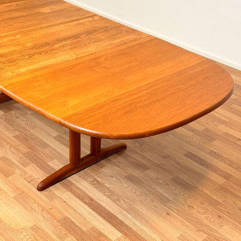 Danish oval dining table in birch wood by Gangsø