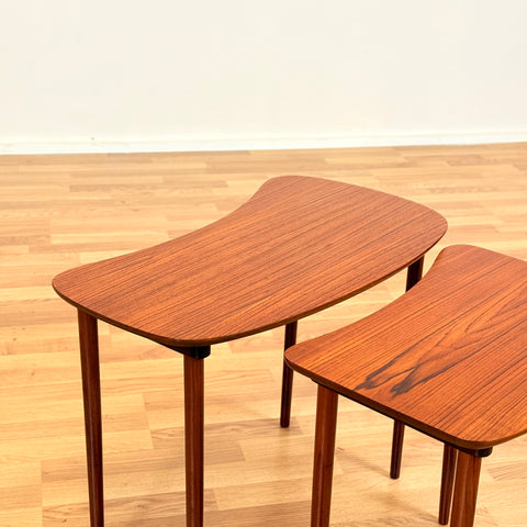 Danish set of nest of tables in teak