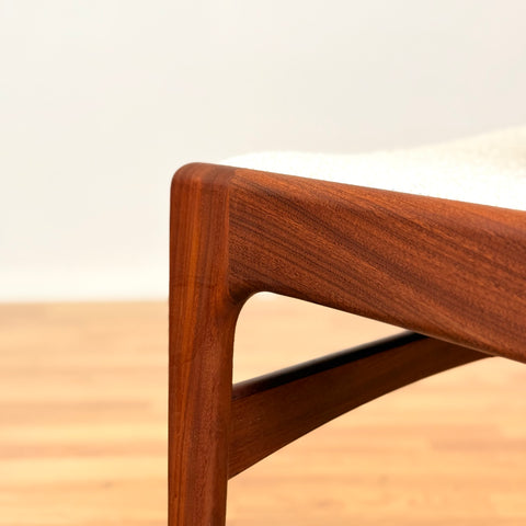 Danish dining chairs in solid walnut by Erik Buch