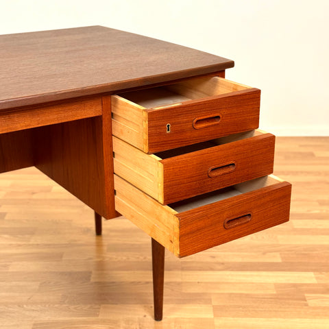 Danish writing desk in teak, 1950s-60s