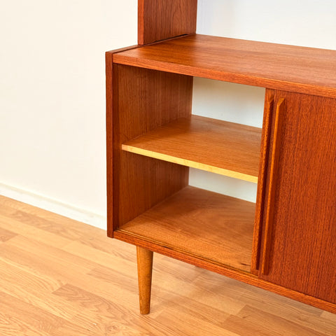 Swedish bookshelf in teak & beech