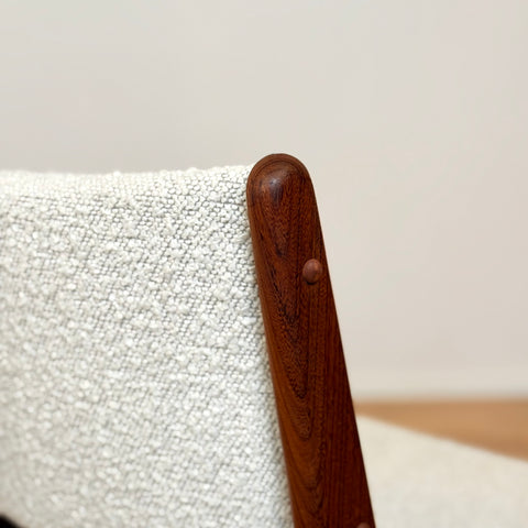 Danish dining chairs in solid walnut by Erik Buch