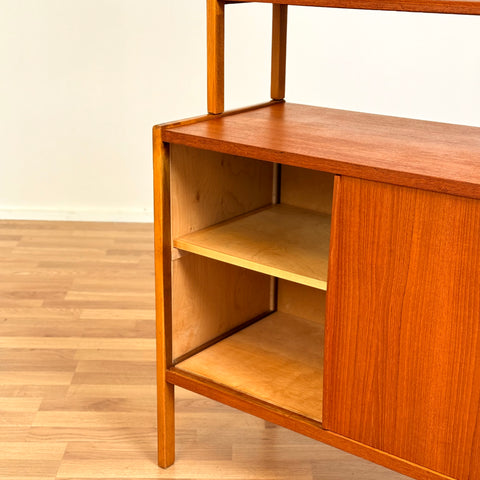 Swedish bookshelf in teak & beech by Bertil Fridhagen for Bodafors