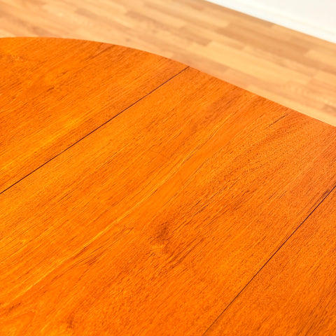 Swedish round dining table in teak by Abra