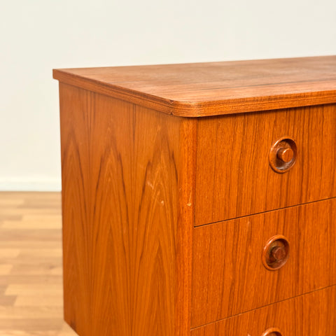 Chest of 3 drawers in teak, Sweden