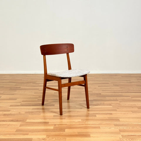 Danish dining chairs in teak & beech by Farstrup