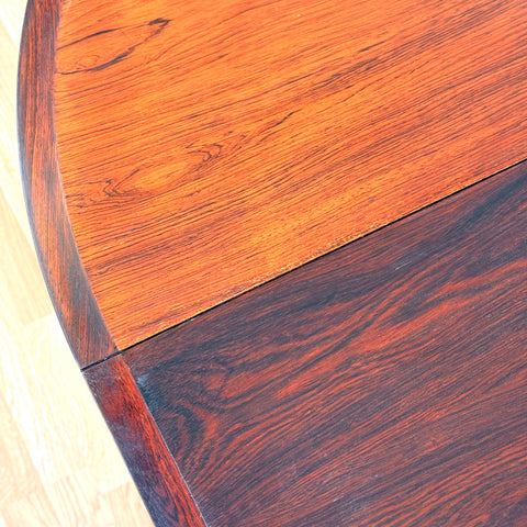 Danish round dining table in Santos rosewood