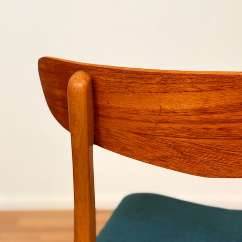 Danish set of 4 dining chairs in teak & beech by Findahl