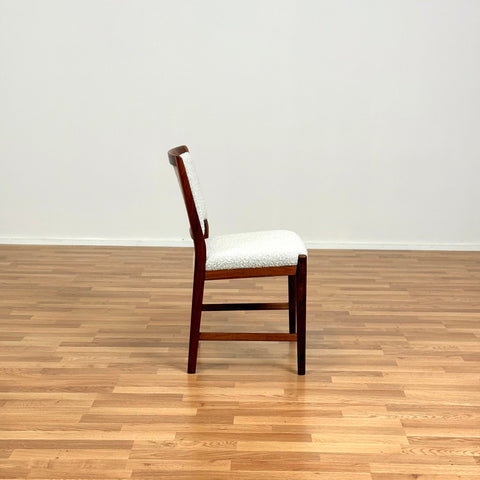 Swedish dining chairs in walnut by Skaraborgs Möbelindustri AB